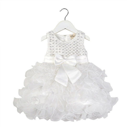 Vestido de Dama de Honor con Flores para Niña - Image 8