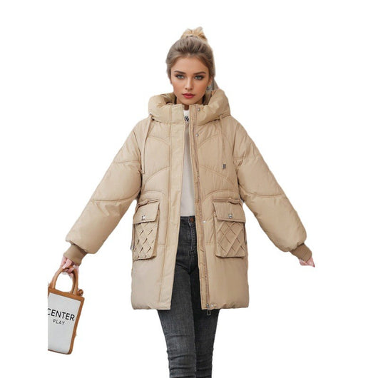 Abrigo de Invierno con Capucha y Bolsillos - Chaqueta de Algodón Grueso para Mujer - Image 10