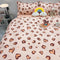 Sábana Plana 1.0 M Con Estampado De Corazón A Cuadros Y Leopardo