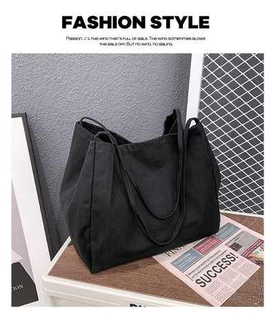 Bolsa de Compras Artística de Lona Grande con Capacidad Amplia - Image 21
