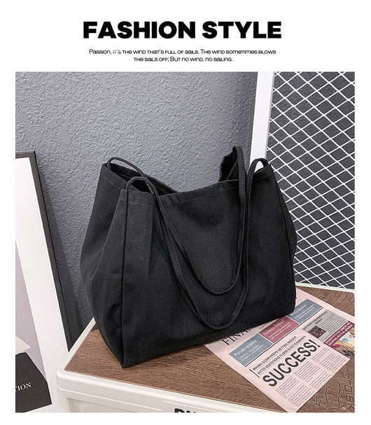 Bolsa de Compras Artística de Lona Grande con Capacidad Amplia - Image 21