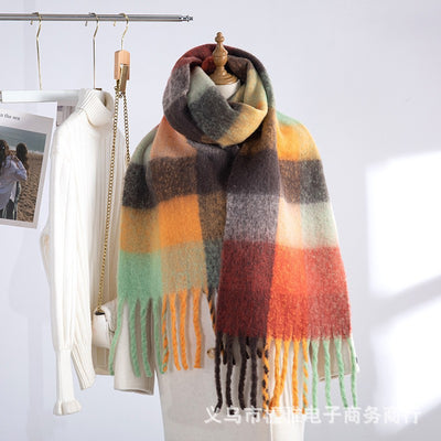Bufanda Mohair Gruesa y Esponjosa - Abrigo Cálido de Lujo para Mujer - Image 34