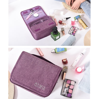 Bolsa de Aseo Colgante Impermeable con Organizador de Maquillaje para Viajes - Image 7