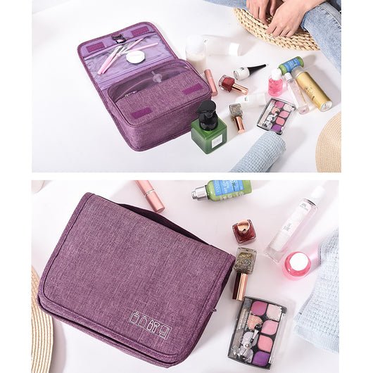 Bolsa de Aseo Colgante Impermeable con Organizador de Maquillaje para Viajes - Image 7