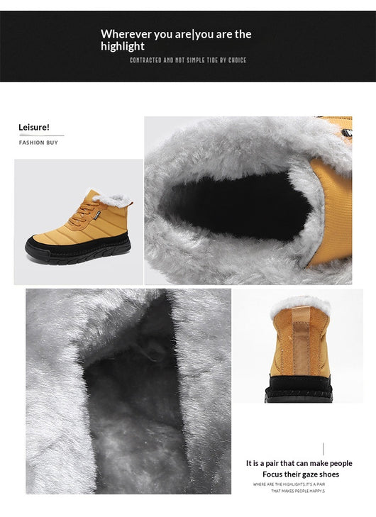 Botas de Nieve para Hombre Caña Media con Suela Térmica Antideslizante - Image 8