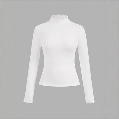Blusa Ajustada de Punto con Volantes - Image 2