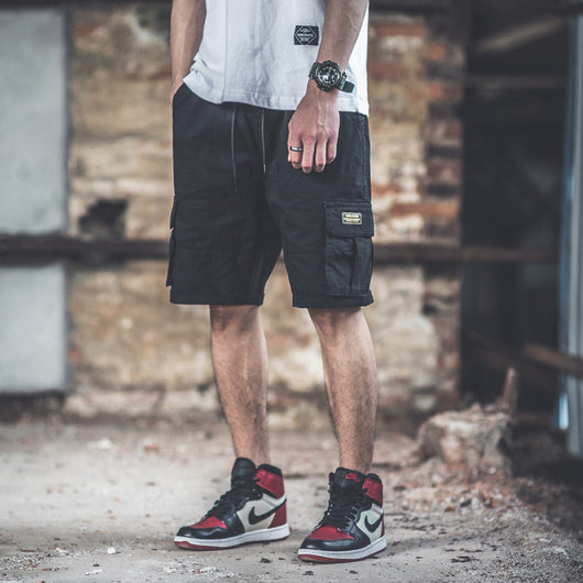 Pantalones Cortos Holgados Hip-hop Estilo Urbano con Tirantes Cinco Puntos - Image 10