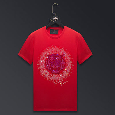 Camiseta Tigre Strass Talla Grande Hombre Manga Corta Algodón Verano - Image 8