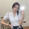 Blusa Floral Rejuvenecedora de Manga Corta