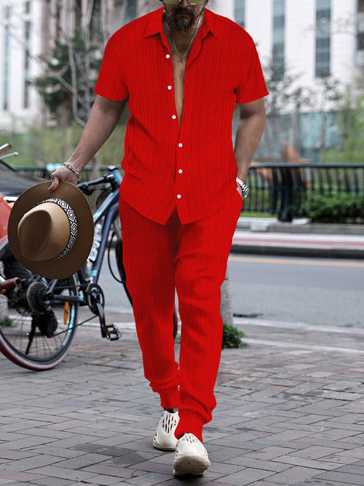Conjunto de Playa Hombre: Camisa Suelta y Pantalón Corto - Image 31