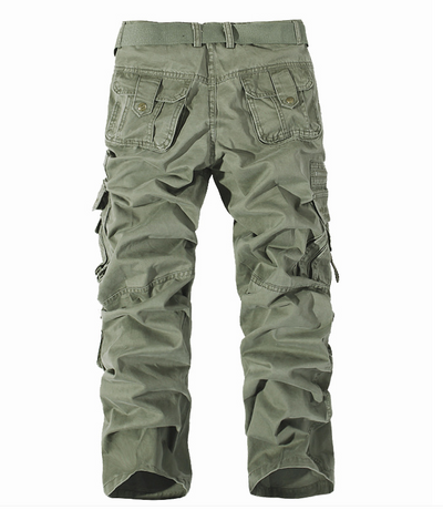 Pantalón Overol de Algodón Lavado con Múltiples Bolsillos - Image 3