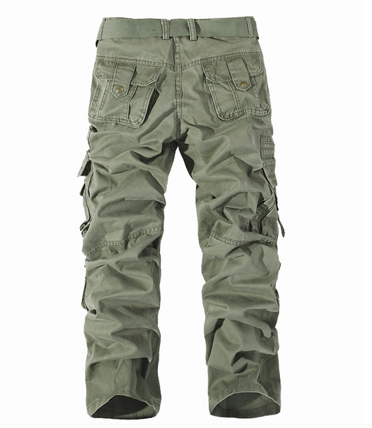 Pantalón Overol de Algodón Lavado con Múltiples Bolsillos - Image 3
