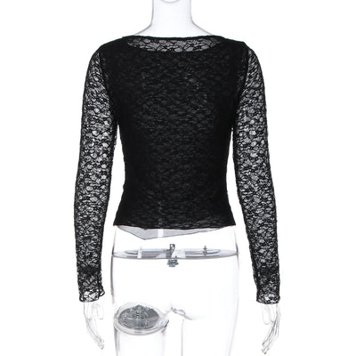 Blusa Manga Larga con Detalles de Encaje - Image 20