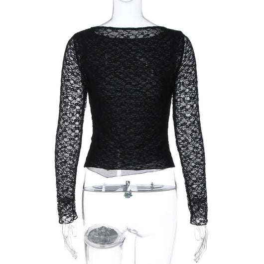Blusa Manga Larga con Detalles de Encaje - Image 20