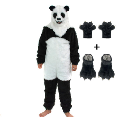 Disfraz de Panda Adorable con Cabeza Articulada y Boca Móvil