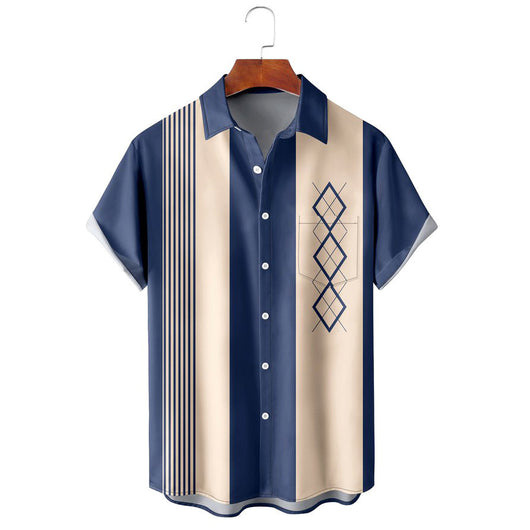 Camisa Casual de Rayas Personalizables para Hombre - Image 9