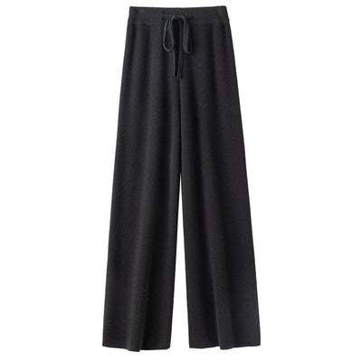 Pantalón Ancho de Lana Pura Cintura Media con Efecto Adelgazante - Image 12