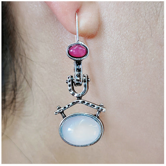 Aretes de Calcedonia y Amatista - Image 13