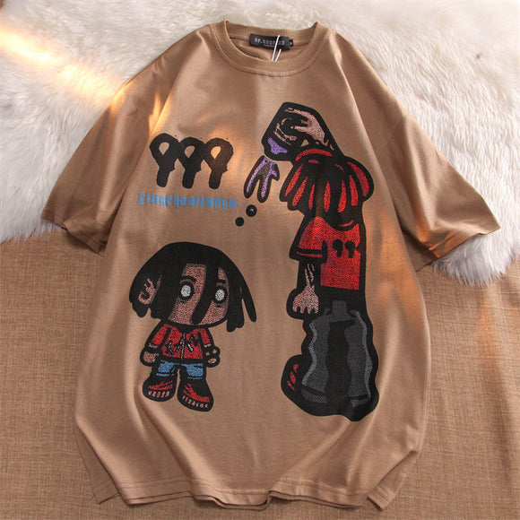 Camiseta Suelta Casual de Manga Corta para Hombre