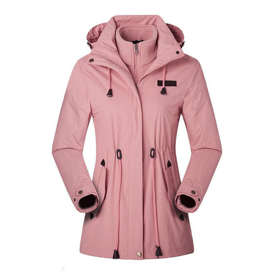 Chaqueta Versátil Multicolor de Largo Medio - Abrigo Outdoor con Cintura Térmica