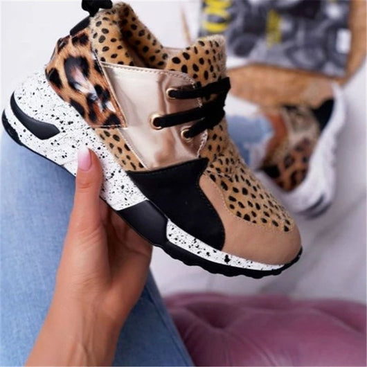 Zapatillas Deportivas Casual con Estampado Leopardo y Cordones - Image 14