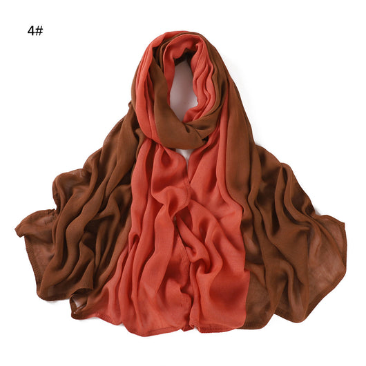 Foulard Ligero de Rayón con Degradado Pintado a Mano - Protección Solar - Image 27