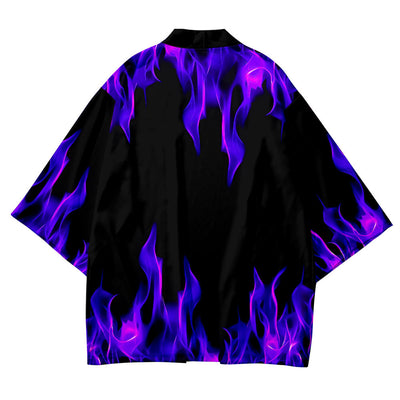 Kimono Haori de Verano con Estampado de Paisaje y Bloques de Color - Cardigan Suelto para Hombre - Image 6