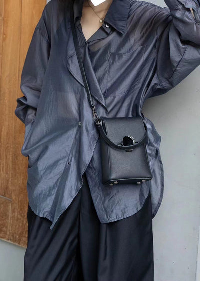 Bolso Bandolera de Cuero Genuino Estilo Coreano Multiuso - Image 14