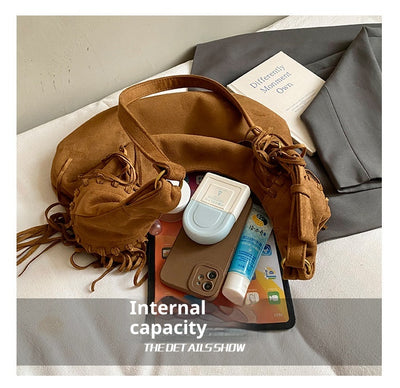 Bolsa Mensajera Retro de Gran Capacidad Tipo Dumpling para Otoño e Invierno - Image 15
