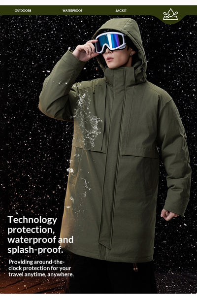 Abrigo Hombre Suelto Impermeable Moderno y Cálido - Image 13