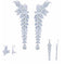 Plateado Pin Earrings With Tassels Before And After Hanging Blanco