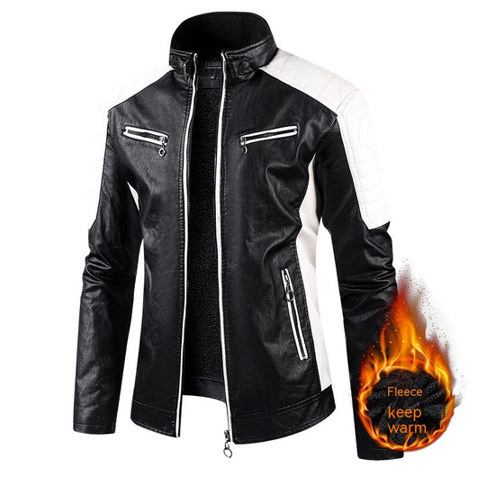 Abrigo de Cuero para Hombre con Forro Polar - Estilo Europeo Otoño Invierno - Image 5