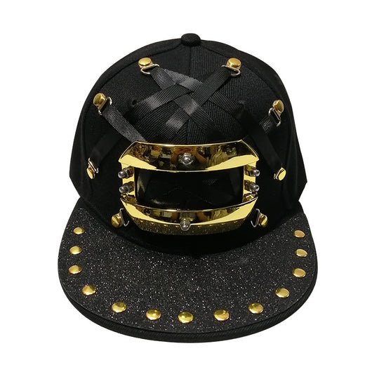 Gorra Punk Hip Hop Cuero X Cuero Visera Plana Unisex - Image 14