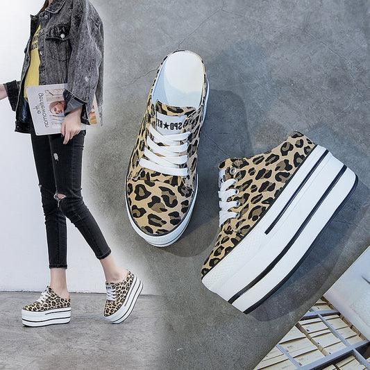 Zapatillas Canvas Casuales con Plataforma Interna para Mujer