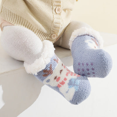 Calcetines Navideños Cordero Terciopelo Coral para Niños - Image 7