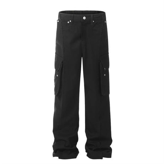Pantalones Cargo Rectos Hombre Estilo Urbano