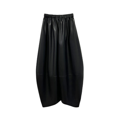 Pantalones Talle Alto de Cuero Ecológico Mate Negro - Diseño Minimalista - Image 5