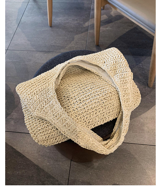 Bolsa de Playa Tejida a Mano - Bolso de Hombro Verano Capacidad Grande - Image 2
