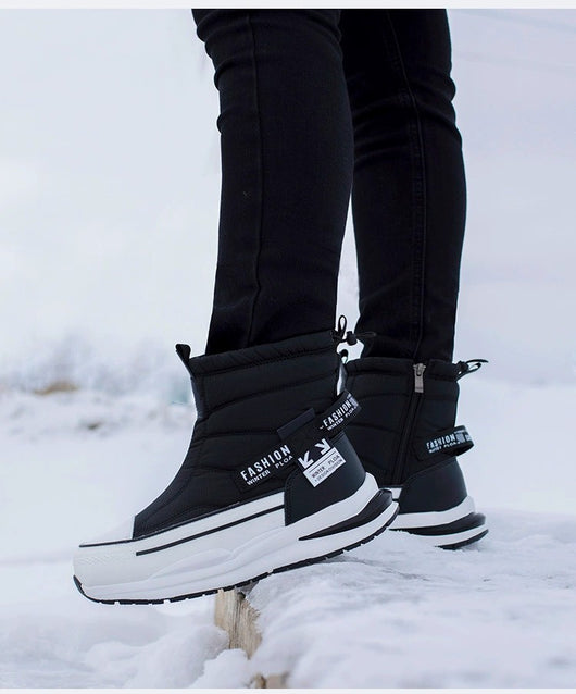 Zapatos Casuales para Hombre de Algodón Impermeables con Forro de Lana Invernal - Image 15
