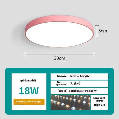 Lámpara de Techo LED Redonda Minimalista para Sala de Estar - Image 4