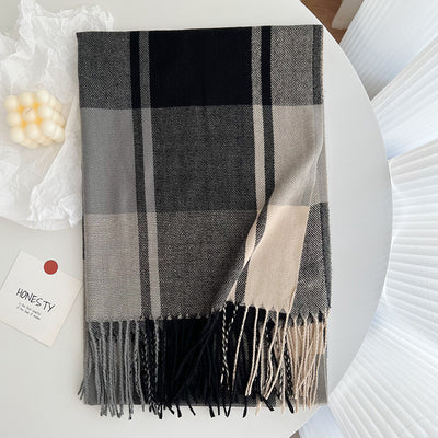 Chal Pashmina Escocés con Borlas para Mujer - Tejido Grueso y Cálido - Image 6