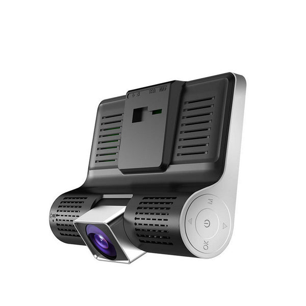 Cámara Dashcam Triple Lente - Grabación Frontal, Trasera e Interior