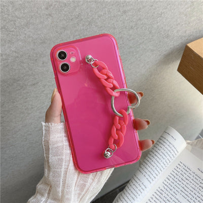 Funda Protectora con Pulsera de Corazones Fluorescentes - Image 3