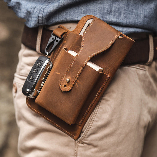 Riñonera Vintage para Hombre en Colores Sólidos