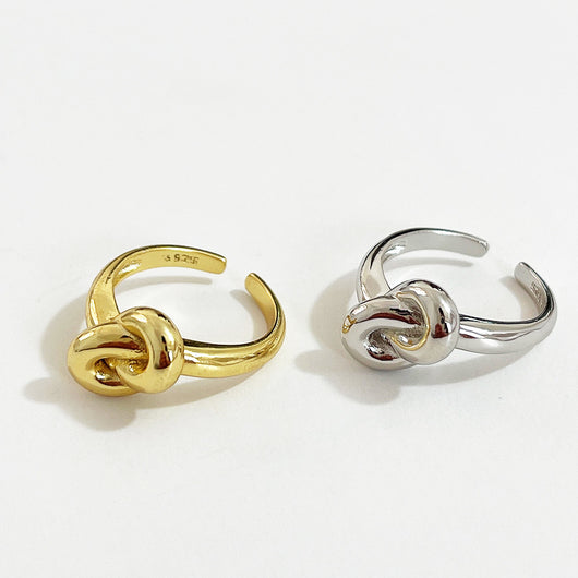 Anillo Geométrico de Plata 925 con Nudo Elegante - Image 3