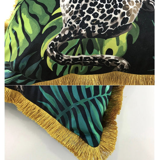 Almohada Decorativa Retro Verde y Dorado - Image 5