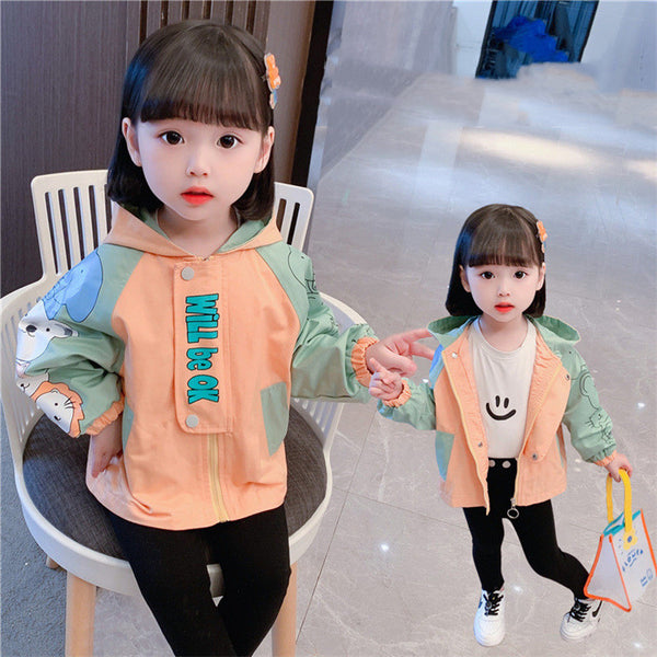 Chaqueta Niña Estilo Coreano Combinada de Colores