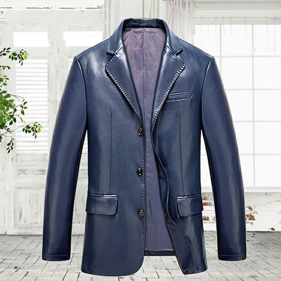Chaqueta de Cuero Lavado Estilo Casual - Image 5