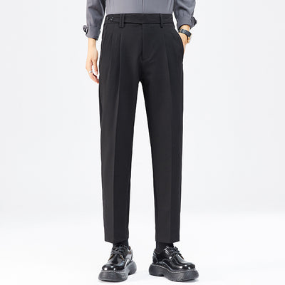 Pantalones Casuales Rectos con Botón en la Cintura Estilo Coreano para Hombre - Image 16