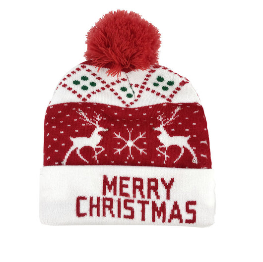 Gorro Navideño Tejido con Diseño de Reno y Muñeco de Nieve - Image 20